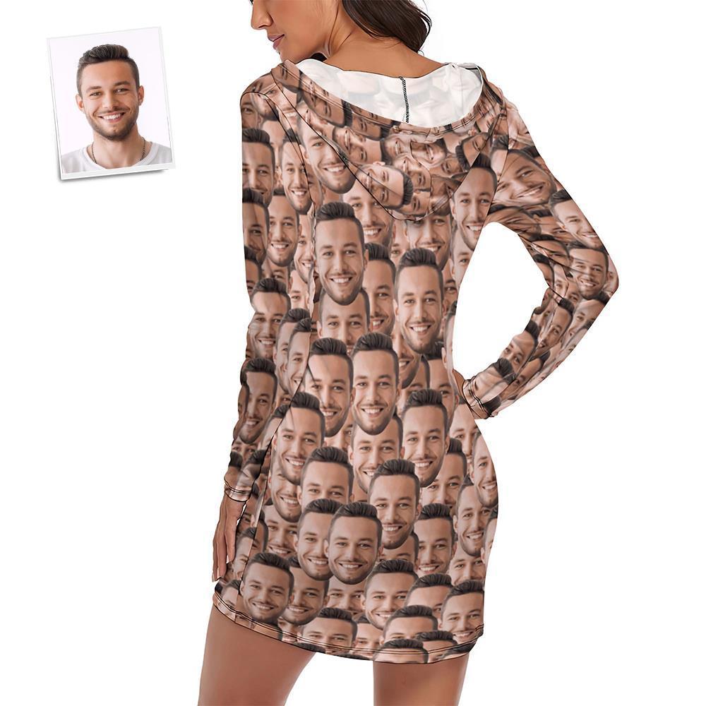 Custom Face Mash Pyjamas Damen Pyjama Sets Langarm Kleid Sommer Nachtwäsche - dephotoblanket