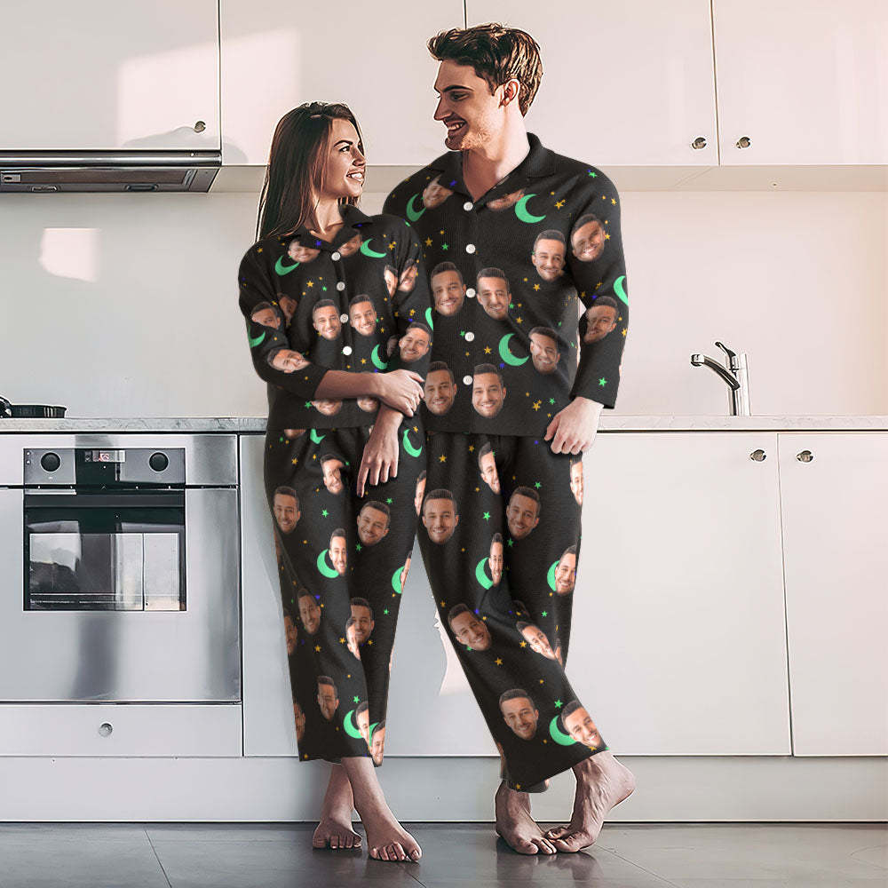 Benutzerdefinierte Foto-gesichts-pyjama-personalisierte Geschenke Im Sternenhimmel-stil - dephotoblanket