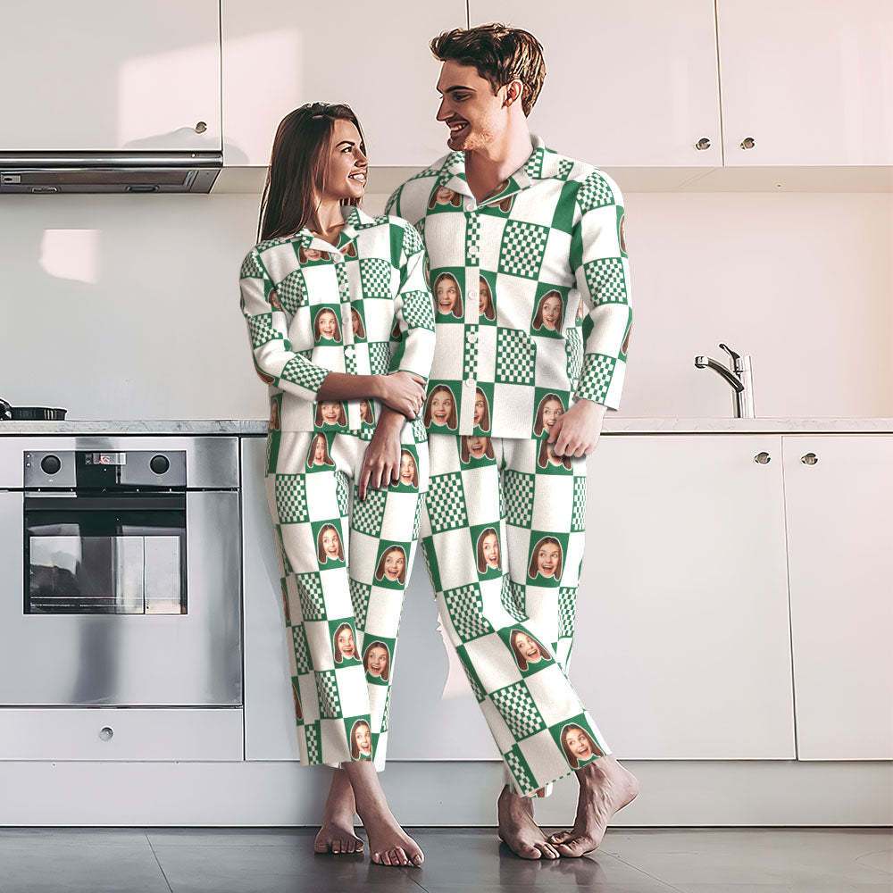Benutzerdefinierte Foto-gesichts-pyjama-lustige Gitter-bequeme Geschenke - dephotoblanket