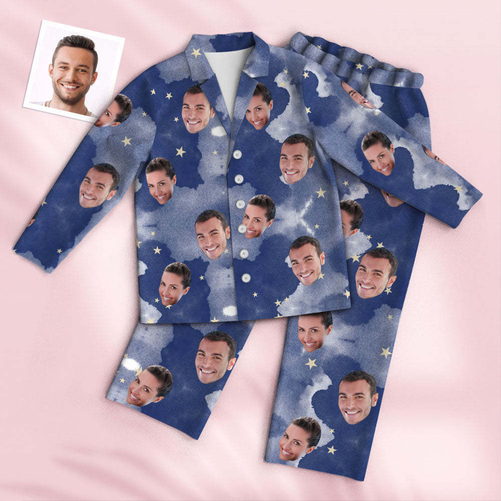 Individuelle Foto-gesichts-pyjama-blüten-stil, Kreative Himmelsgeschenke - dephotoblanket