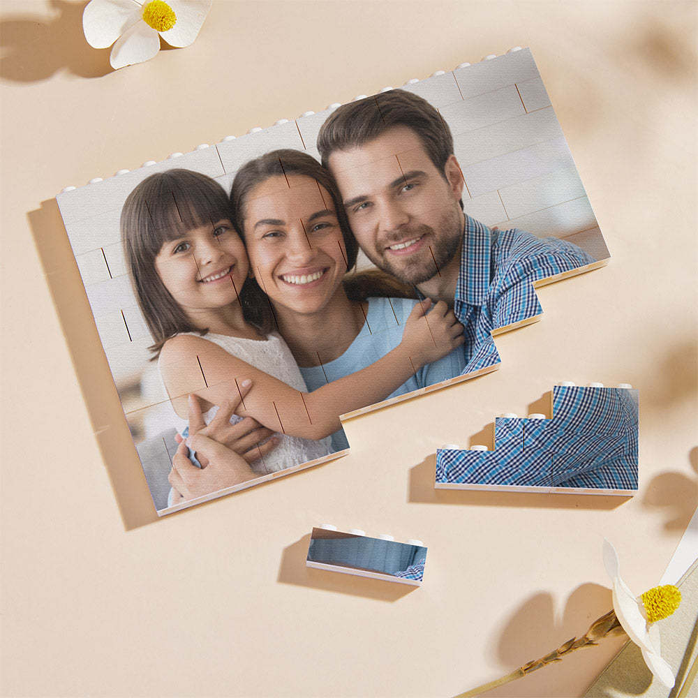 Geburtstagsgeschenke Personalisierter Baustein-fotoblockrahmen - dephotoblanket