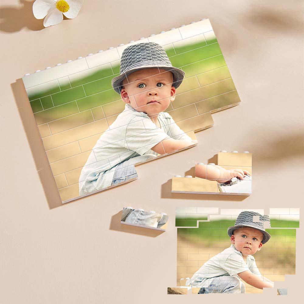 Kundenspezifisches Foto-baustein-puzzle-gravur-personalisierter Baustein-quadratische Form Für Kindertag - dephotoblanket
