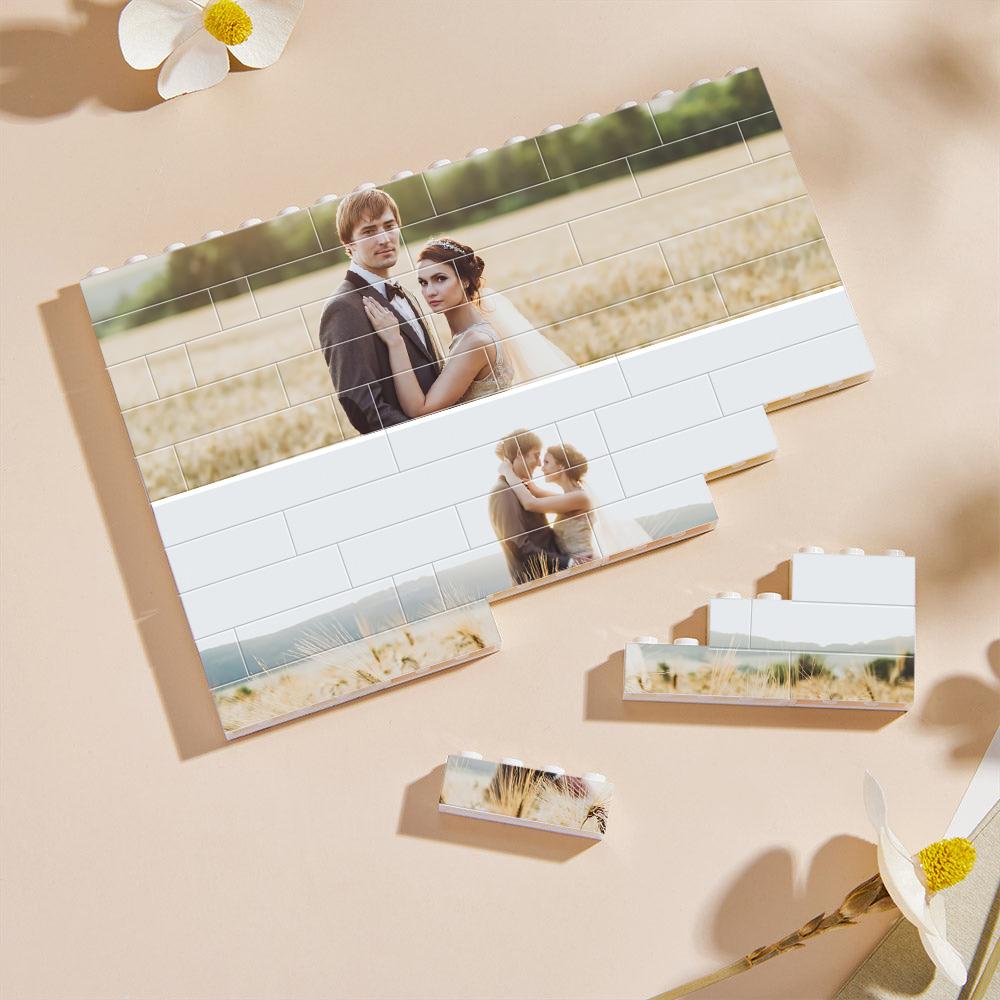 Personalisierter Multifoto-baustein Benutzerdefinierter Fotoblock In Quadratischer Form