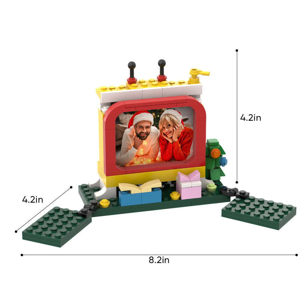Personalisierte Ziegelstein-weihnachtsgeschenke, Personalisierte Ziegelsteinfiguren Mit Fernseher - dephotoblanket