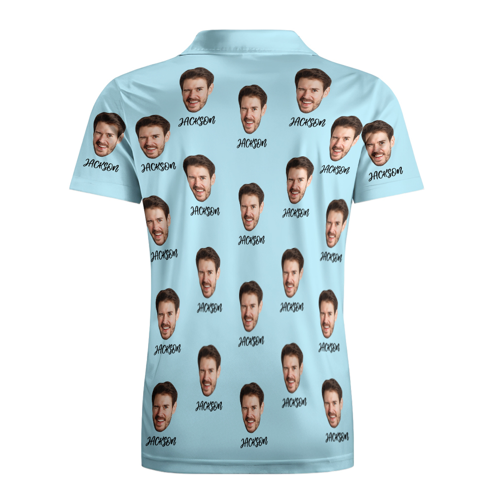 Poloshirt Mit Individuellem Namen, Personalisierte Herzen, Kurzärmeliges Golfshirt Mit Bildlogo, Individuelle Poloshirts Für Herren - dephotoblanket