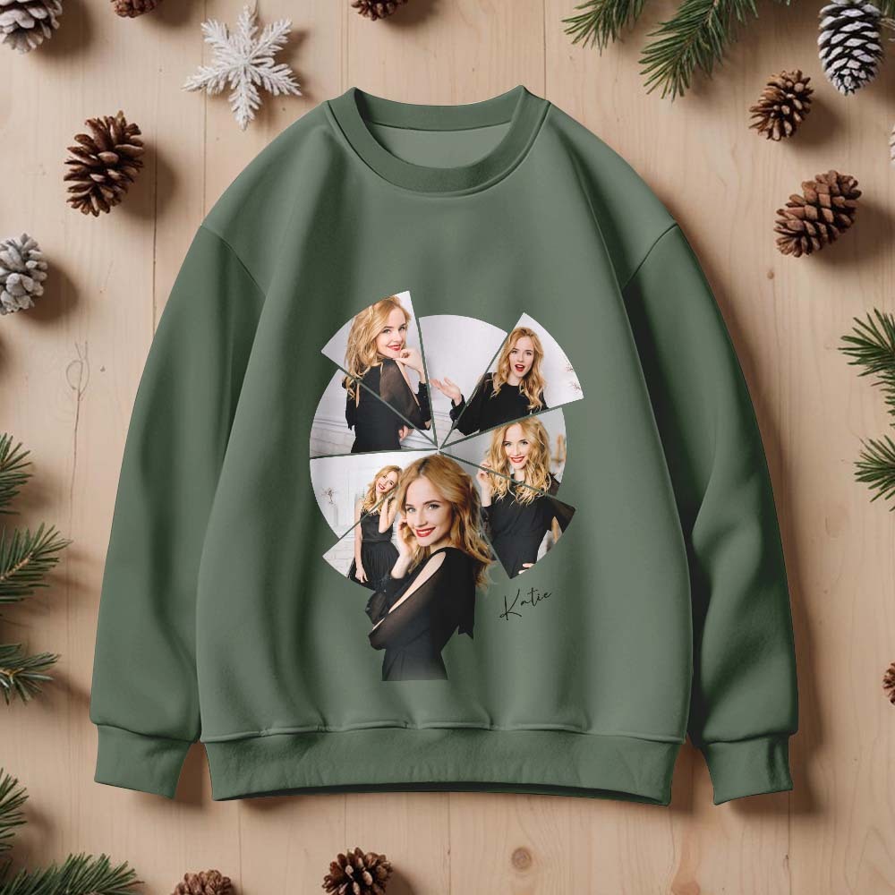 Personalisiertes T-shirt Mit Fotodruck, Kapuzenpullover Mit Rundhalsausschnitt, Personalisierter Foto-hoodie Für Ihre Freundin, Ihren Freund - dephotoblanket