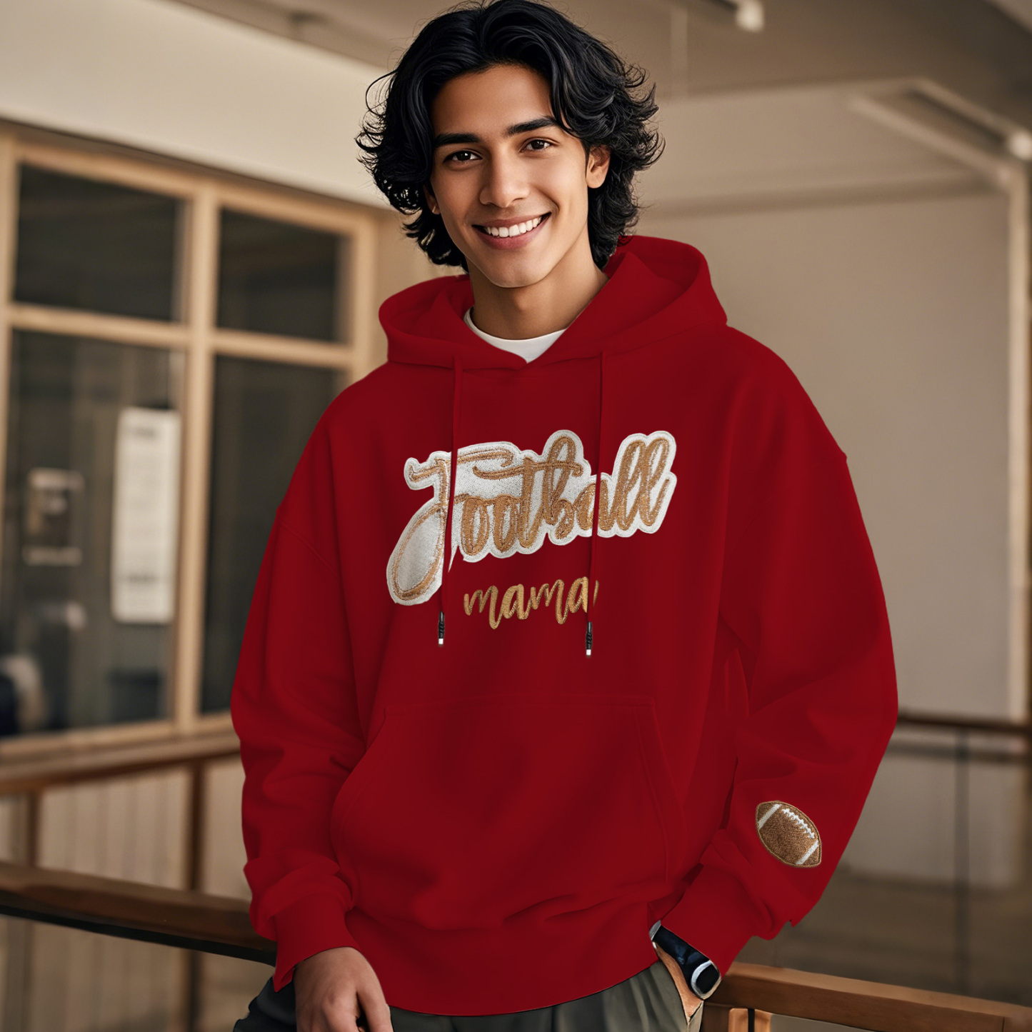 Personalisiertes Glitzer-mama-sweatshirt Mit Bällen Für Sportliebhaber - dephotoblanket