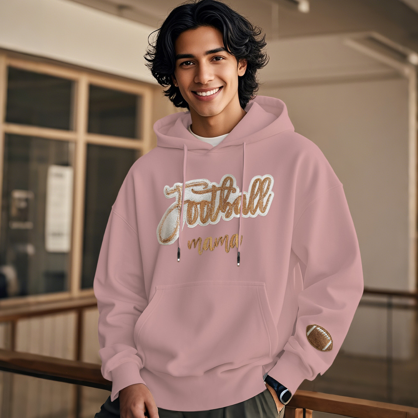 Personalisiertes Glitzer-mama-sweatshirt Mit Bällen Für Sportliebhaber - dephotoblanket