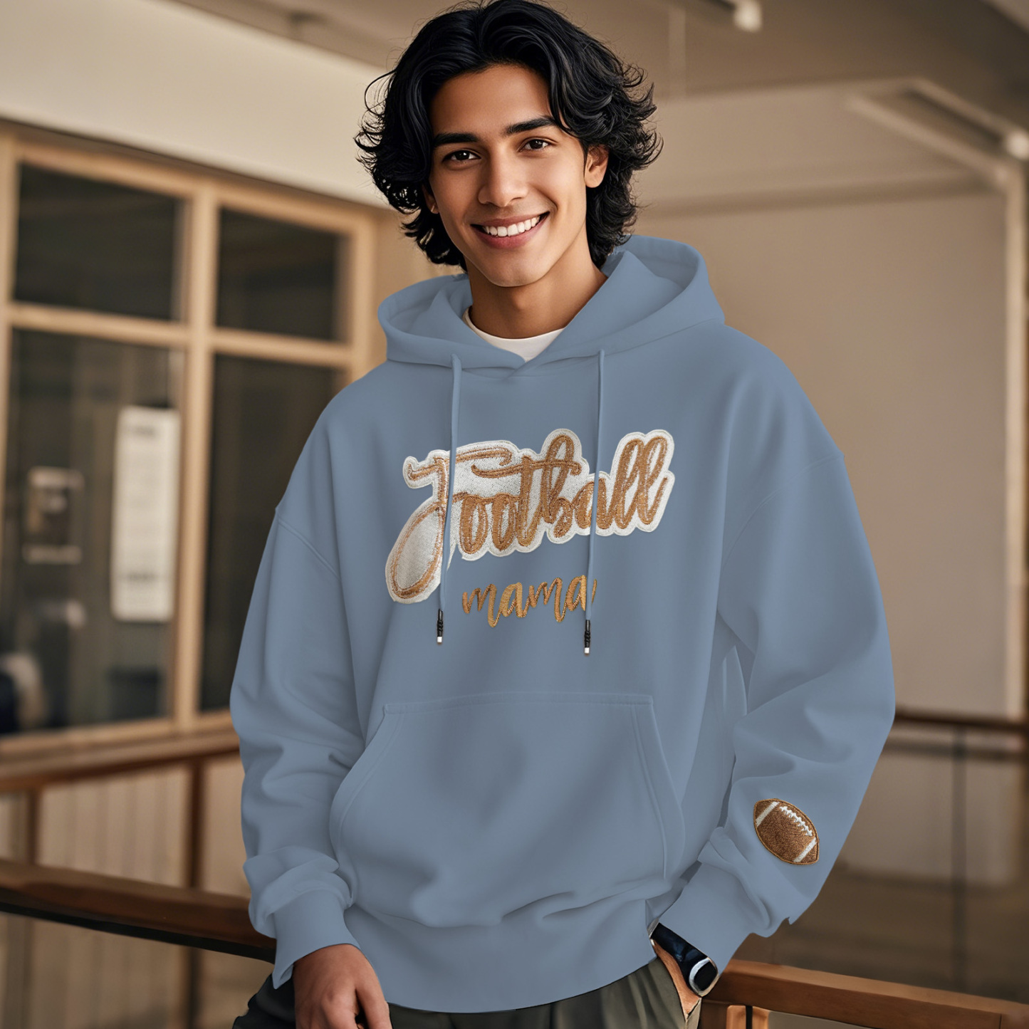 Personalisiertes Glitzer-mama-sweatshirt Mit Bällen Für Sportliebhaber - dephotoblanket