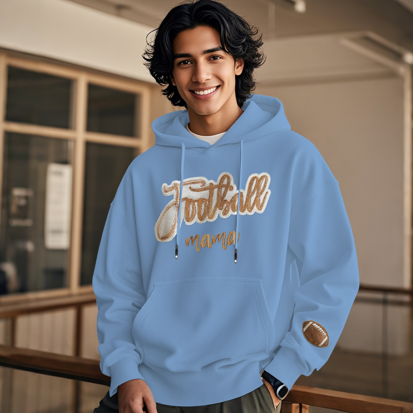 Personalisiertes Glitzer-mama-sweatshirt Mit Bällen Für Sportliebhaber - dephotoblanket