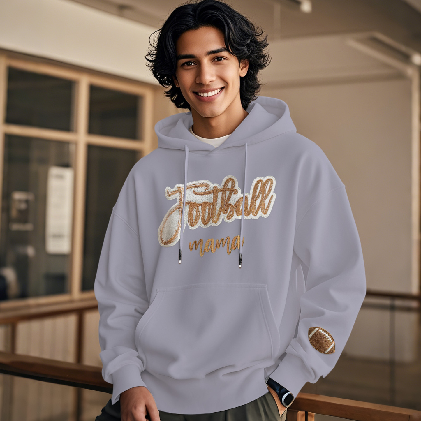 Personalisiertes Glitzer-mama-sweatshirt Mit Bällen Für Sportliebhaber - dephotoblanket