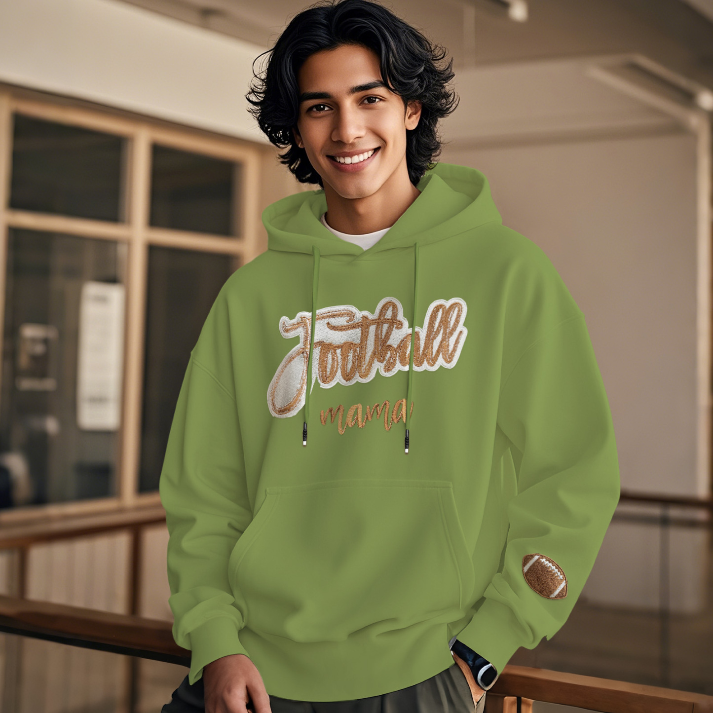 Personalisiertes Glitzer-mama-sweatshirt Mit Bällen Für Sportliebhaber - dephotoblanket