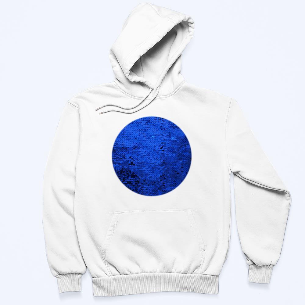 Benutzerdefiniertes Foto Blauer Pailletten-hoodie-kreis-doppeldruck-hoodie-geschenk Für Männer Frauen - dephotoblanket