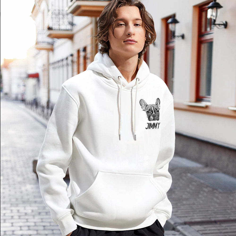 Personalisierter Haustierportrait-hoodie, Individuelles Haustier-sweatshirt, Geschenk Für Haustierliebhaber - dephotoblanket