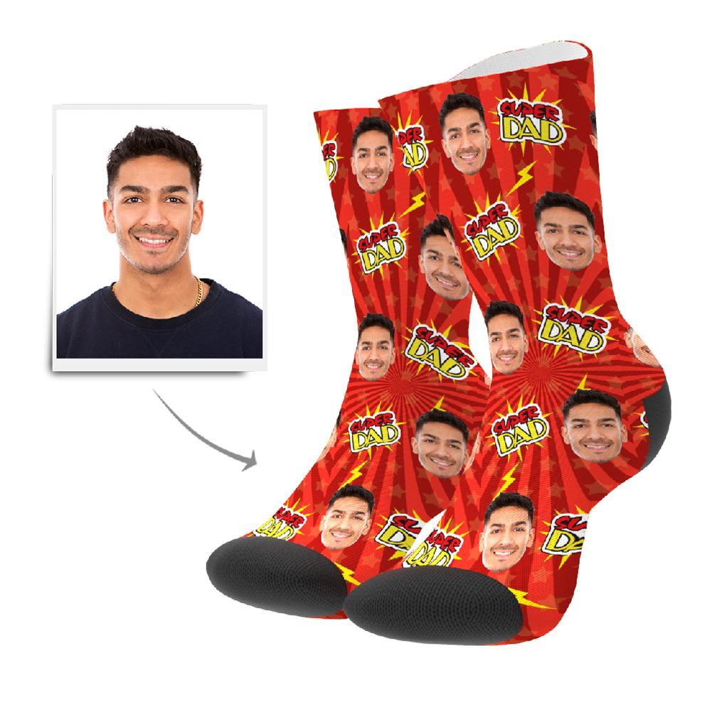 Super Dad Personalisierte Gesicht Socken