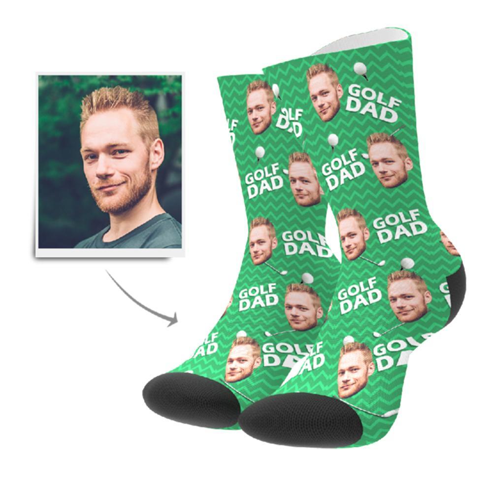 Golf Dad Personalisierte Gesicht Socken