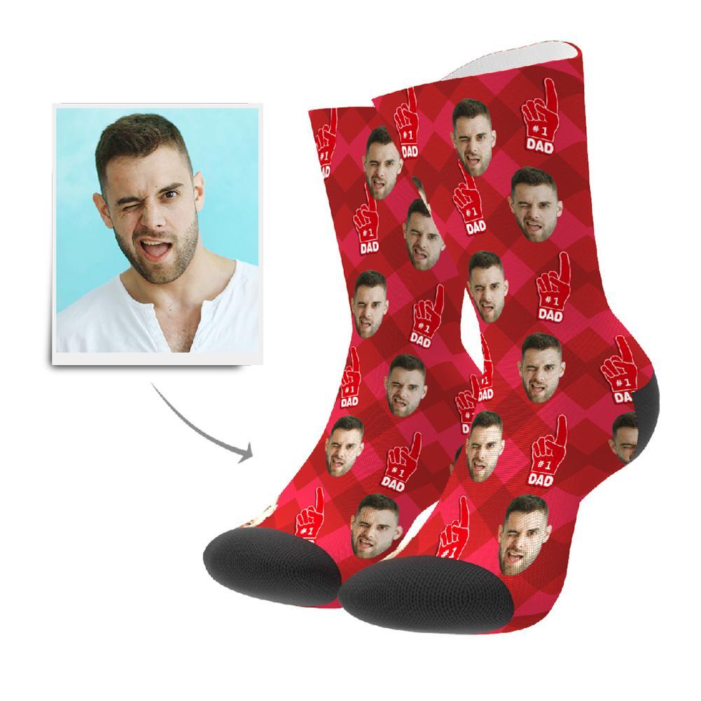 Dad Fan Personalisierte Gesicht Socken