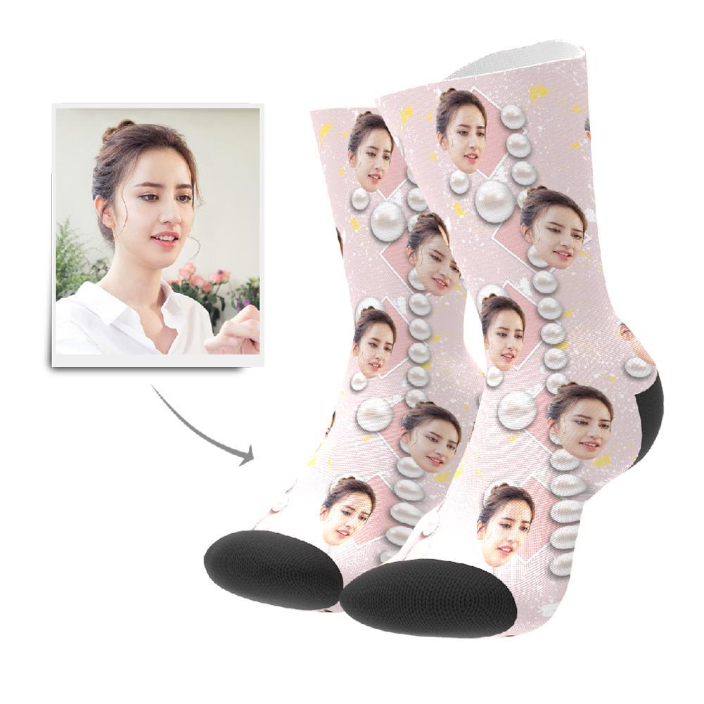 Personalisierte Foto Socken Gesicht Bedrucken Hochzeit Perle