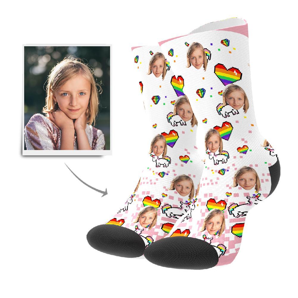Personalisierte Foto Socken Gesicht Bedrucken Stolz Pixel