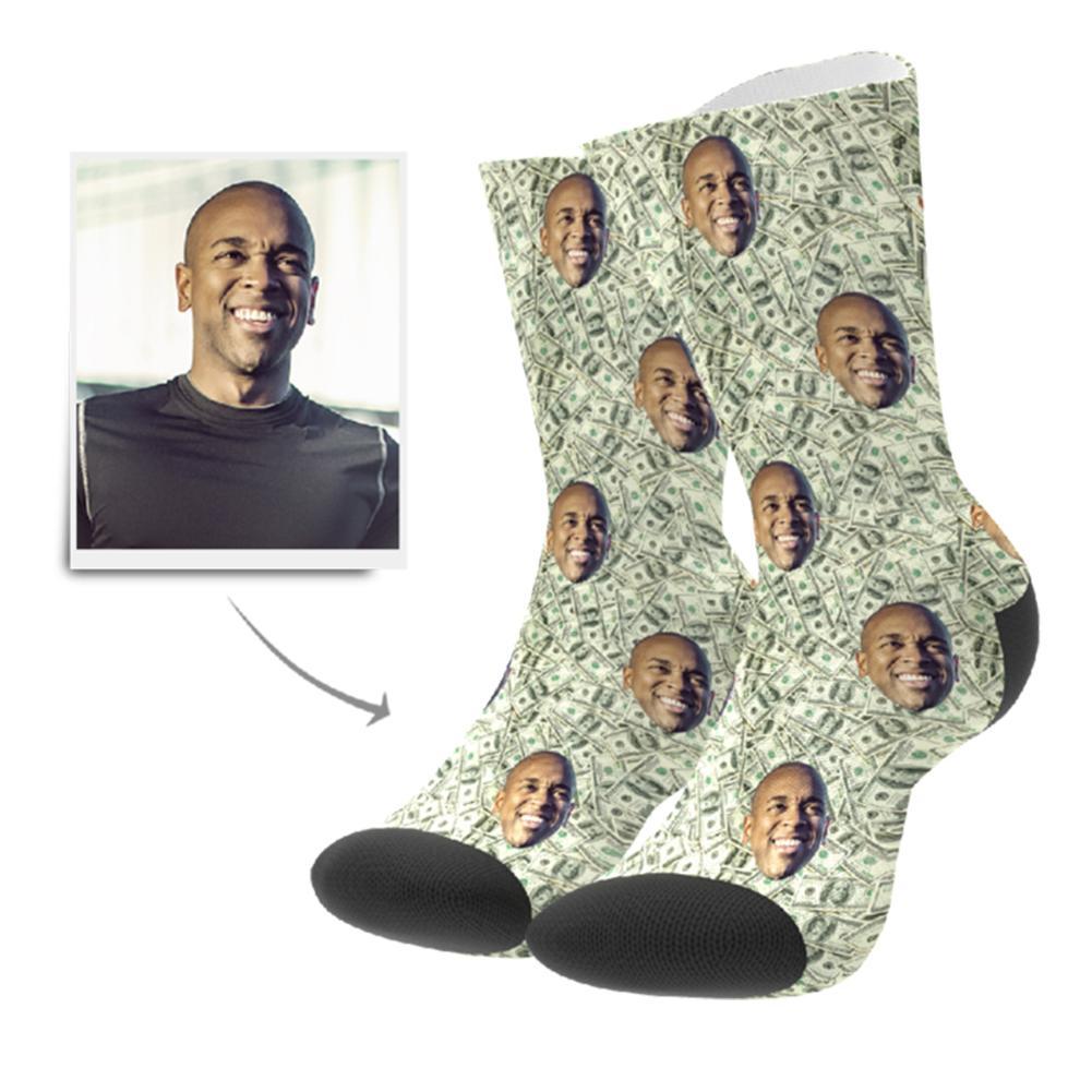 Personalisierte Foto Socken Gesicht Bedrucken Geld