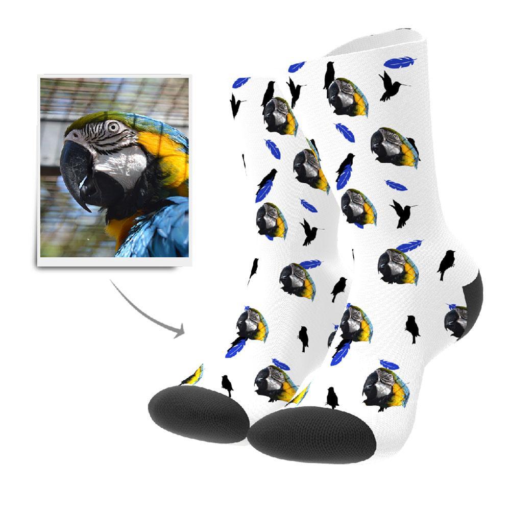 Personalisierte Foto Socken Gesicht Bedrucken Vogel