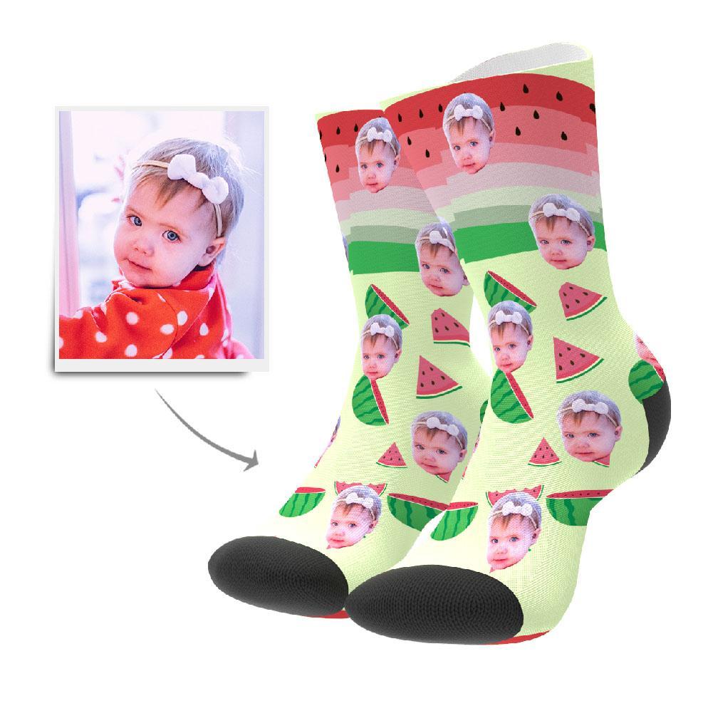 Personalisierte Foto Socken Gesicht Bedrucken Wassermelone
