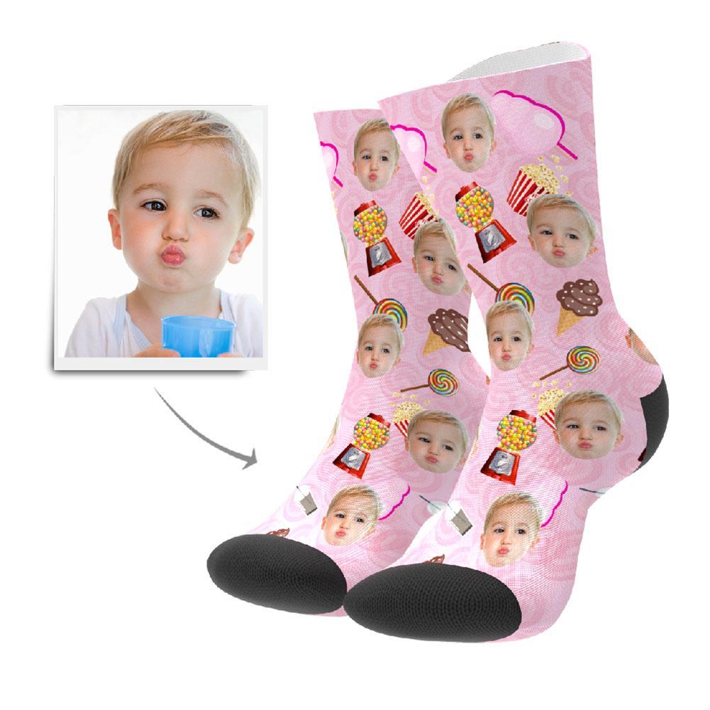 Personalisierte Foto Socken Gesicht Bedrucken Süßigkeiten