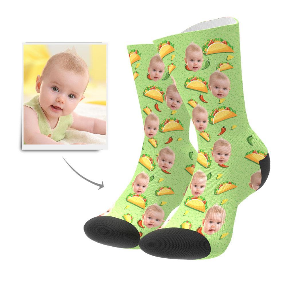 Personalisierte Foto Socken Gesicht Bedrucken Taco