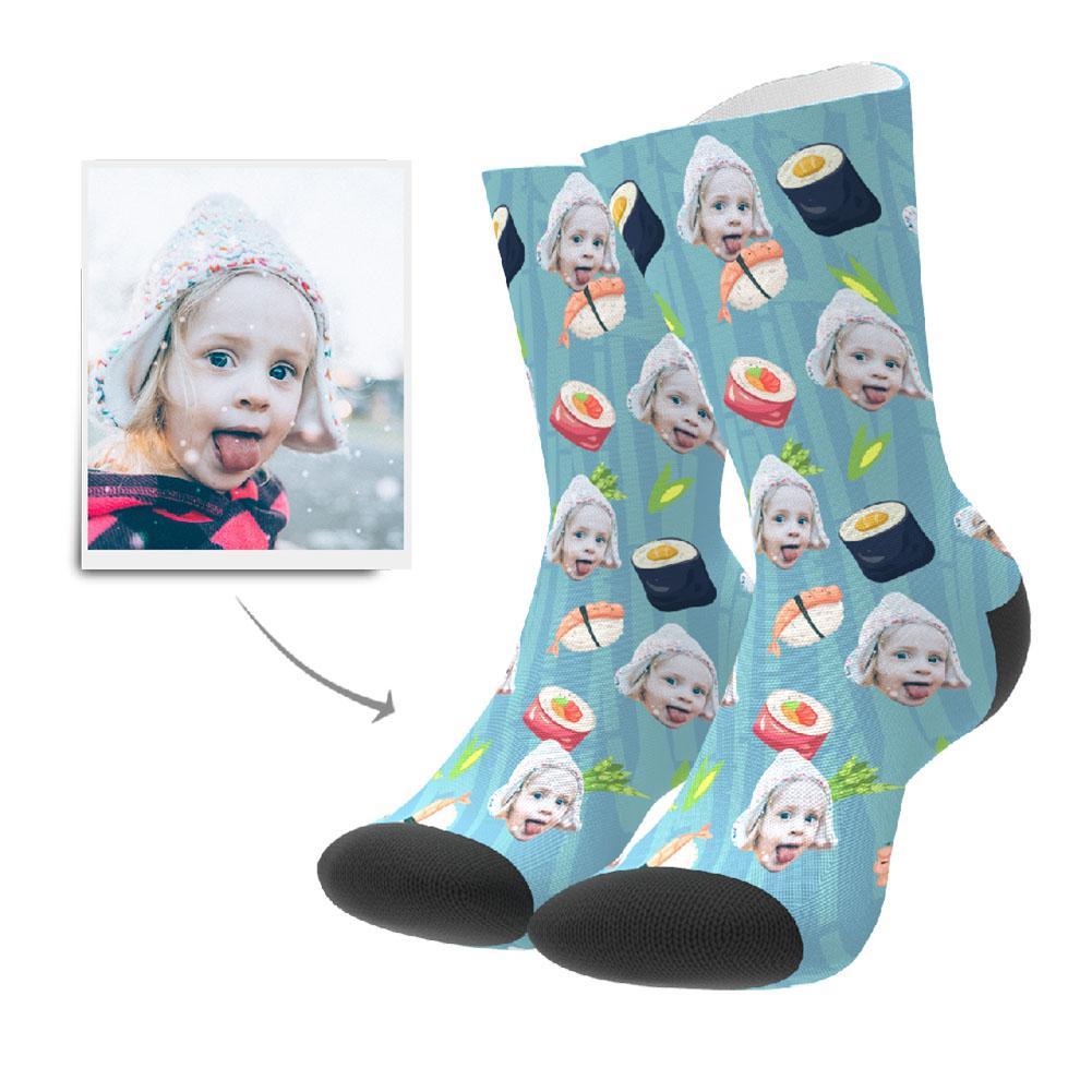 Personalisierte Foto Socken Gesicht Bedrucken Sushi