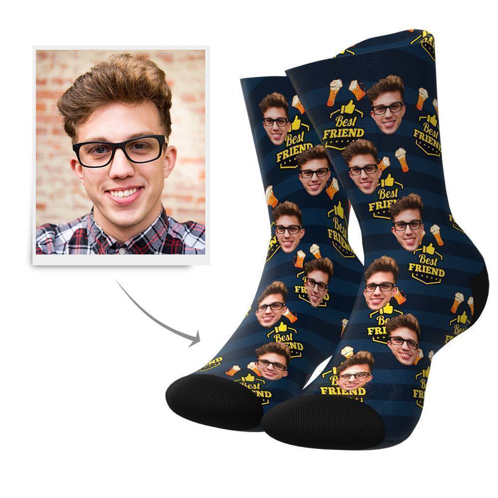 Best Friend Freundschafts Personalisierte Gesicht Socken