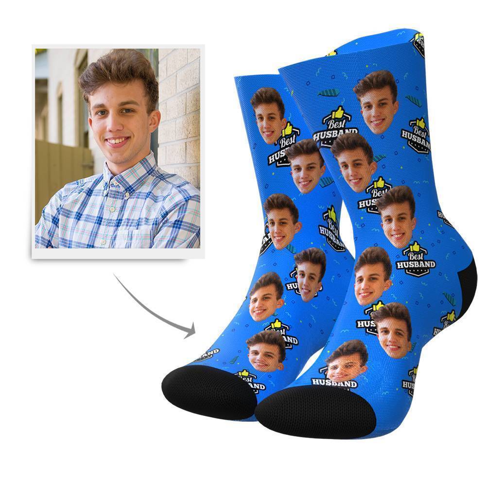 Best Husband Personalisierte Gesicht Socken