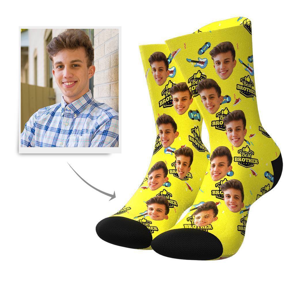 Best Bruder Brother Personalisierte Gesicht Socken Bedrucken mit Foto