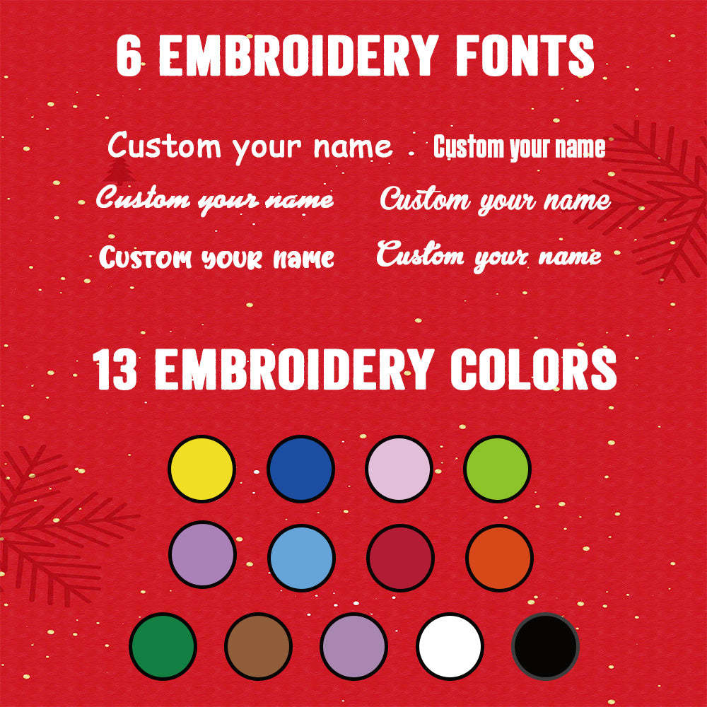 Personalisierter Weihnachtsstrumpf Mit Namensstickerei, Weihnachtsstrümpfe, Dekoration - dephotoblanket