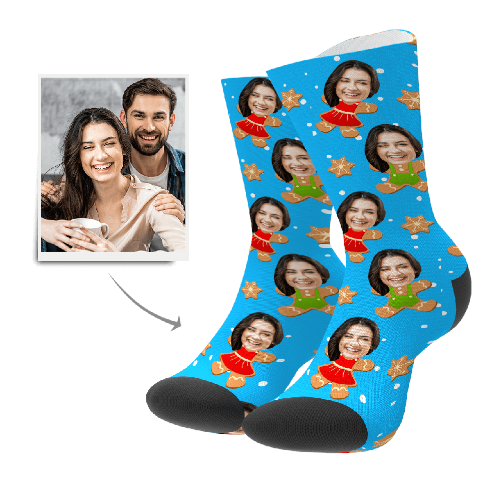 Personalisierte Gesicht Socken - Lebkuchen