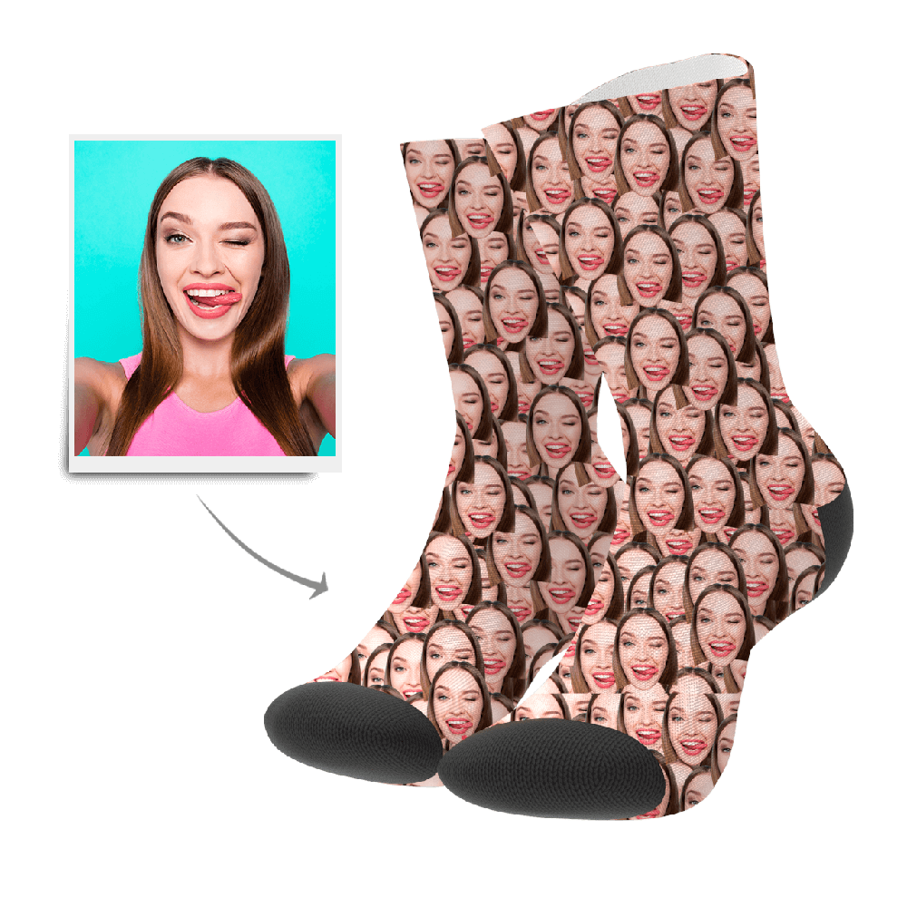 Personalisierte Mash Gesicht Socken Bedrucken mit Foto