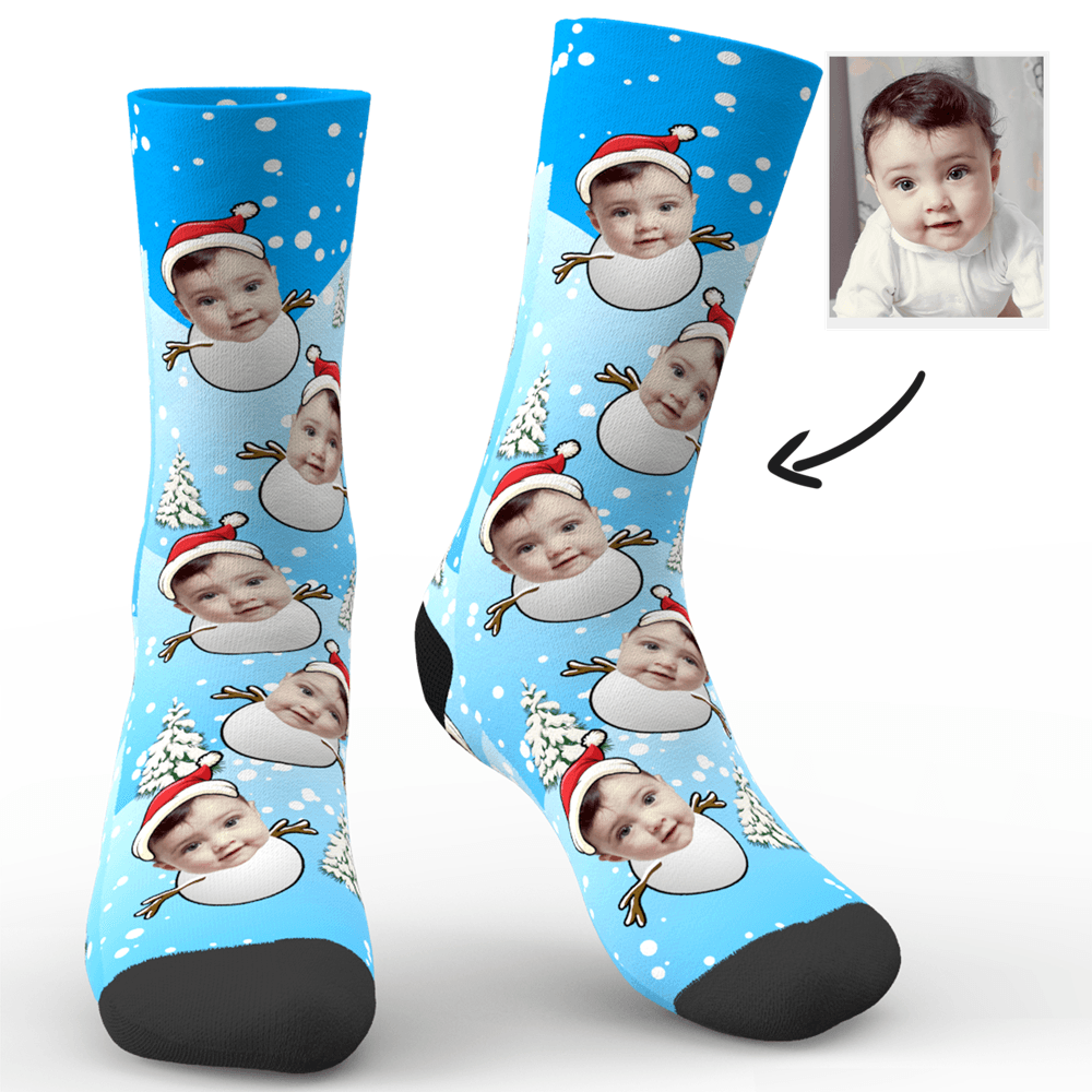 Weihnachts Socken Weihnachtsgeschenk Foto Socken Personalisiert Gesicht Socken