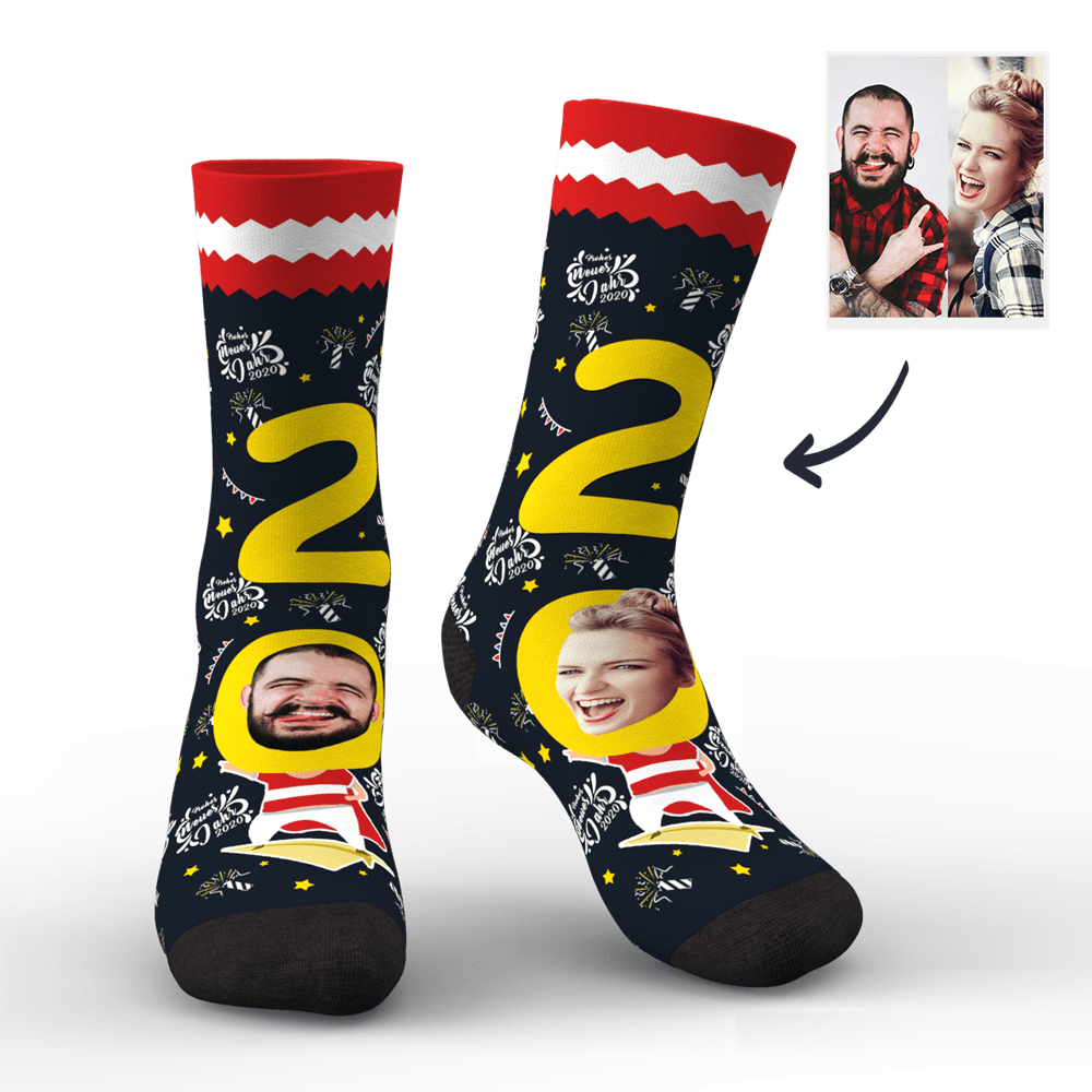 Weihnachts Socken Weihnachtsgeschenk Foto Socken Personalisiert Gesicht Socken