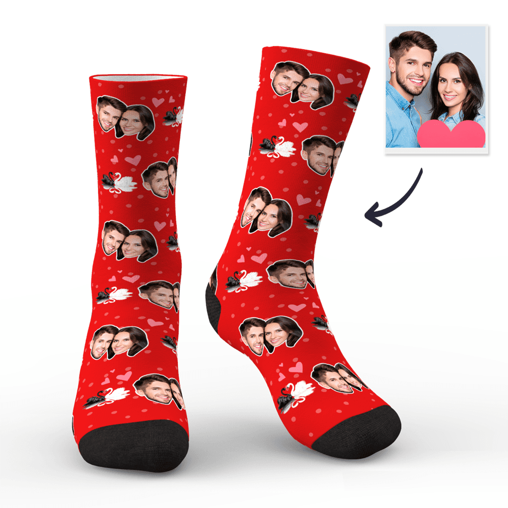 Valentinstag GeschenkGesicht Foto Socken