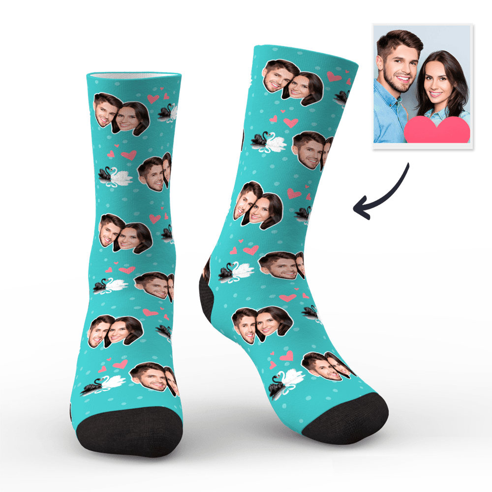 Valentinstag GeschenkGesicht Foto Socken