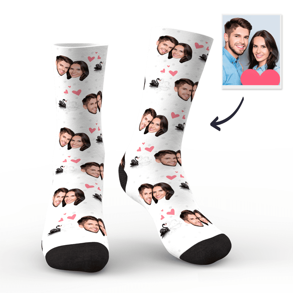 Valentinstag GeschenkGesicht Foto Socken