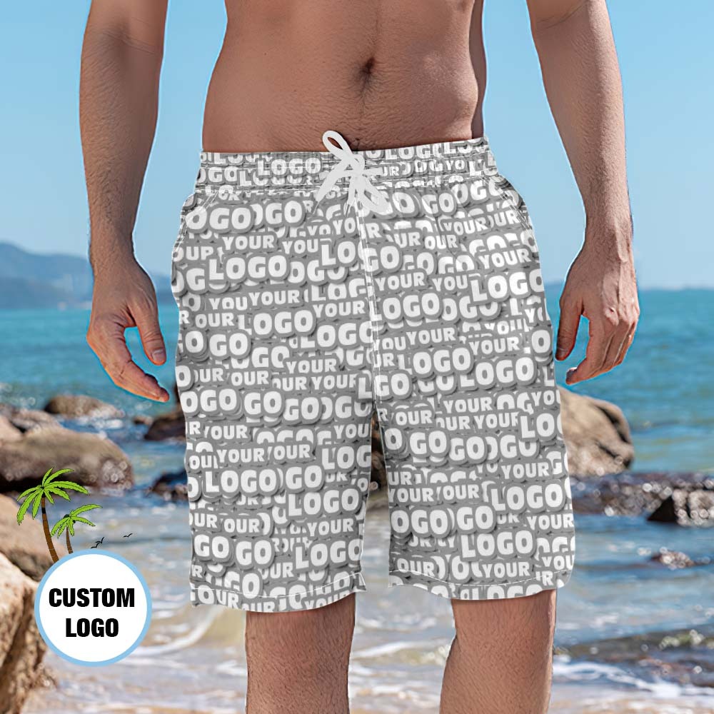 Sommer-herren-badehose Mit Individuellem Logo Und Foto - dephotoblanket