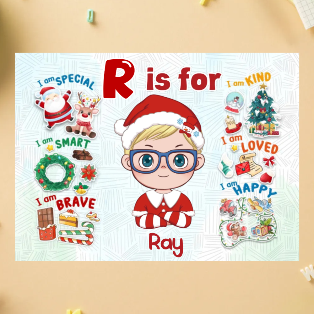 Personalisiertes Weihnachtspuzzle Für Kinder – Individuelles Puzzle-geschenk Mit Namen - dephotoblanket