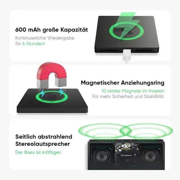 Neues 4.0-Upgrade Benutzerdefinierter bunter Rahmen-Album-Kühlschrankmagnet Musik-Kühlschrankmagnet kann Lieder abspielen Weihnachtsgeschenk