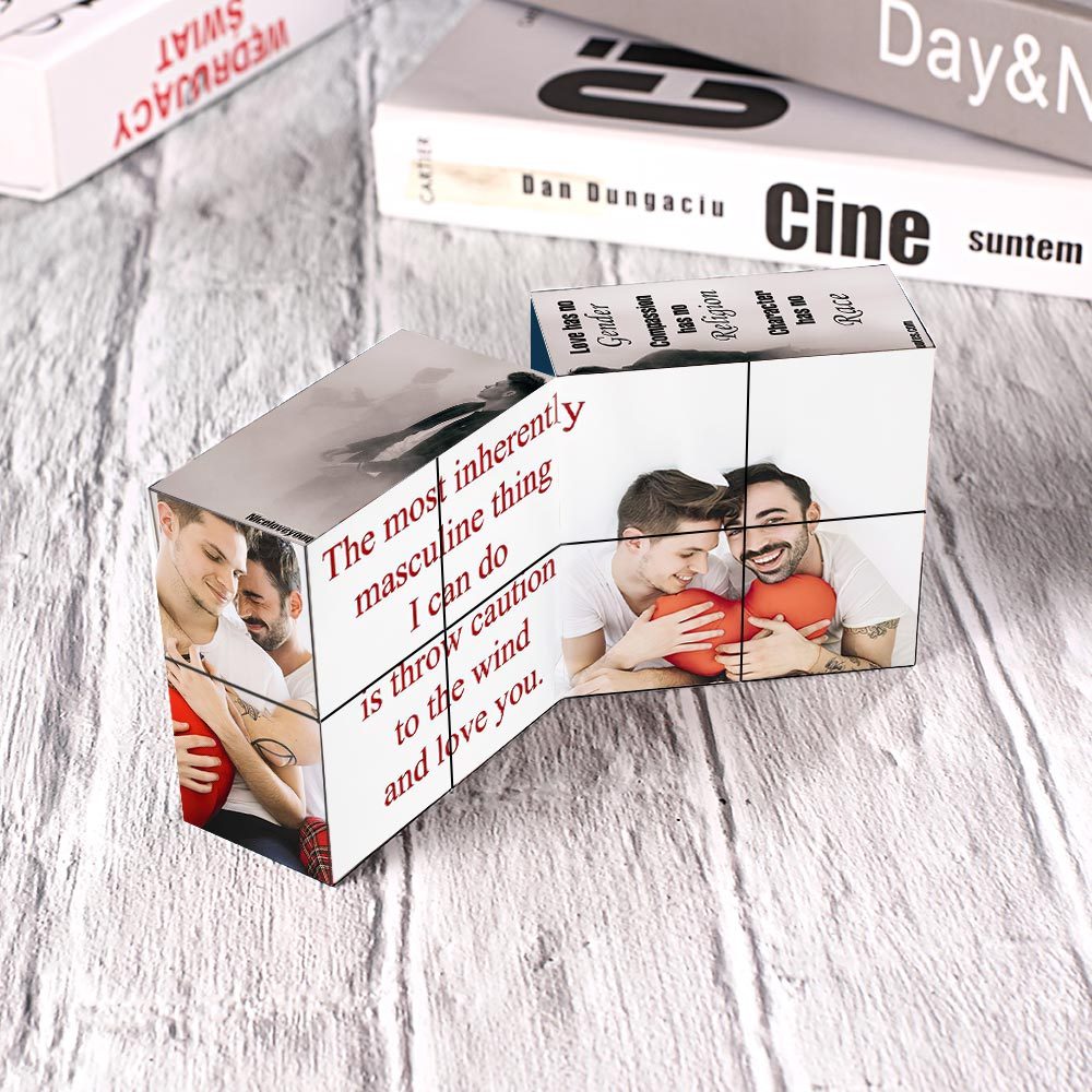 Benutzerdefinierte Magische Faltbare Zauberwürfel Mann-zu-mann-geschenkideen Für Schwule, Lgbt-geschenke - dephotoblanket