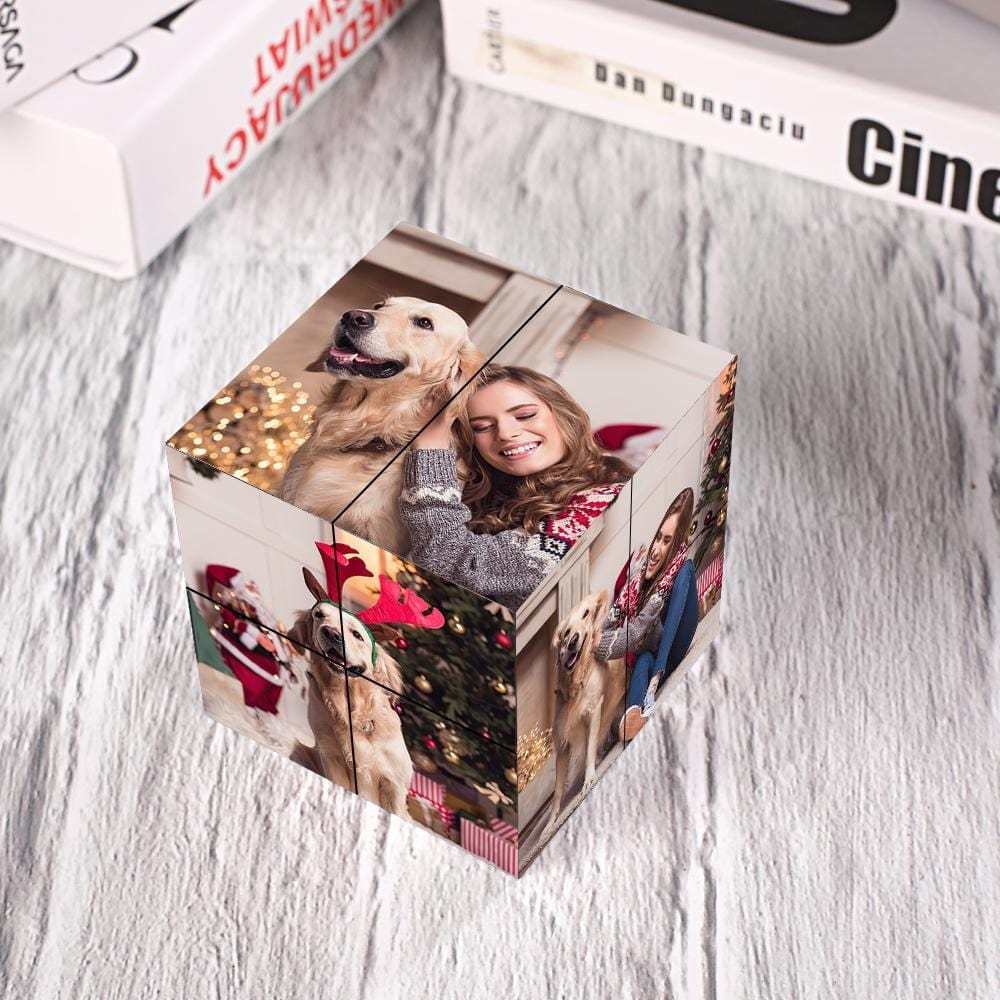 Hunde-gedenkgeschenk, Umdrehende Fotowürfel - dephotoblanket