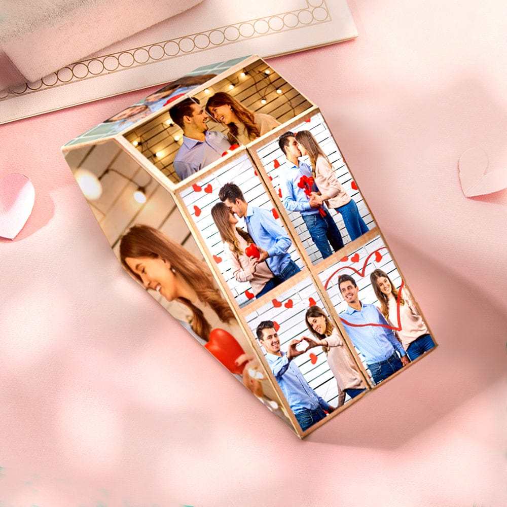 Personalisierter Foto-rubik-würfel, Mehrere Fotos, Bunter Hölzerner Rubik-würfel, Valentinstagsgeschenke - dephotoblanket