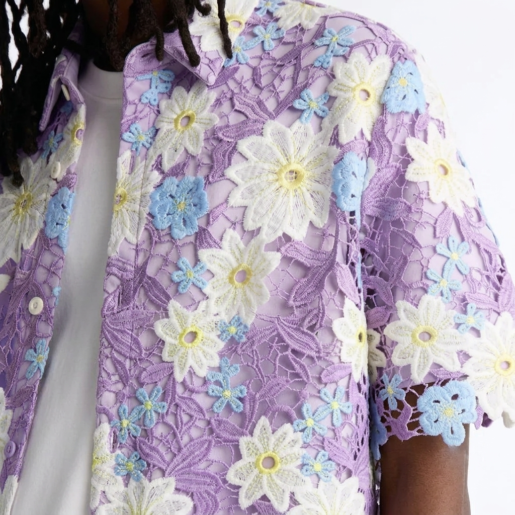 Men's Hawaiian Floral Shirt – Relaxed Fit Tropical Button Up for Beach & Vacation