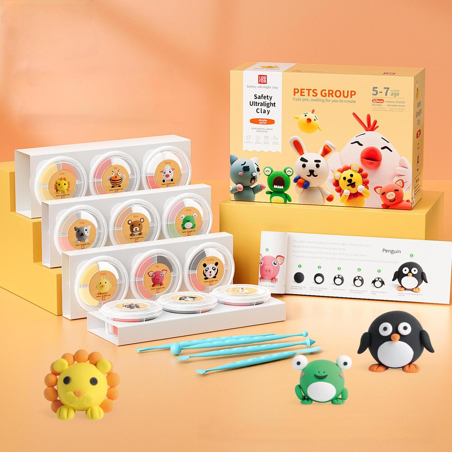 Superleichtes Ton-thema, Handgefertigtes Diy-knet-set Für Kinder, Fantastische Insekten