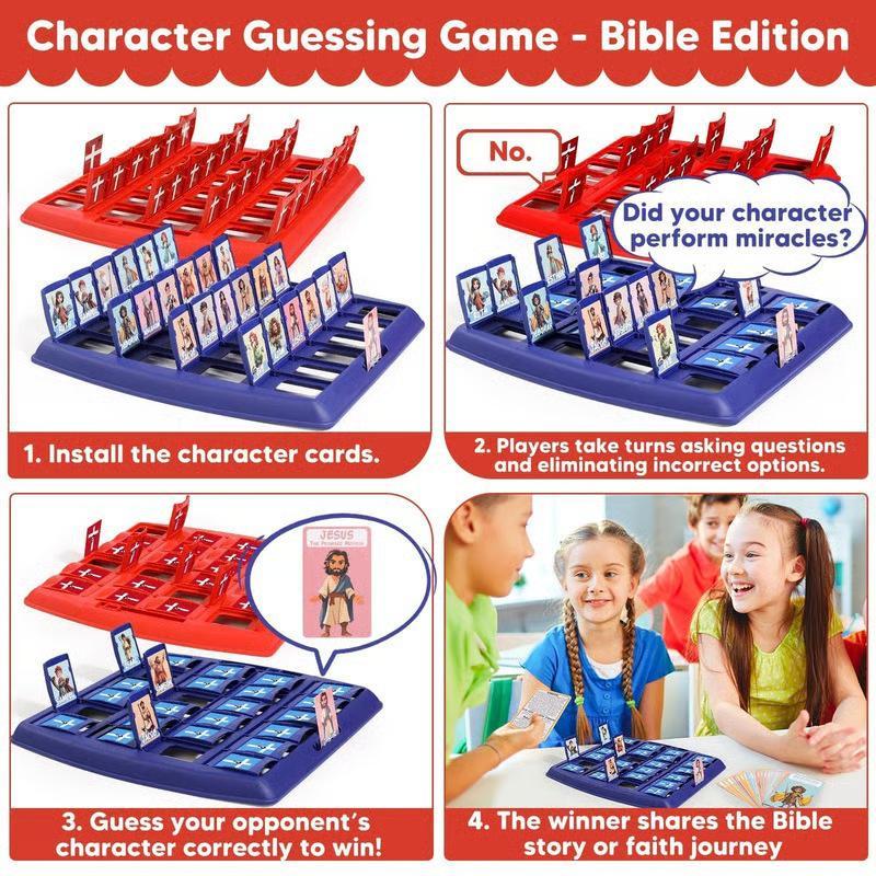 Brettspiele „rate Mal, Wer Ich Bin“ Für Kinder, 24 Figuren Aus Der Heiligen Bibel Mit Lebensgeschichte Und Verskarten, Lernmaterial Für Bibel-quiz Für Sonntagsschule, Jugendgruppe Und Teenager, Christlich-katholische Geschenke - dephotoblanket