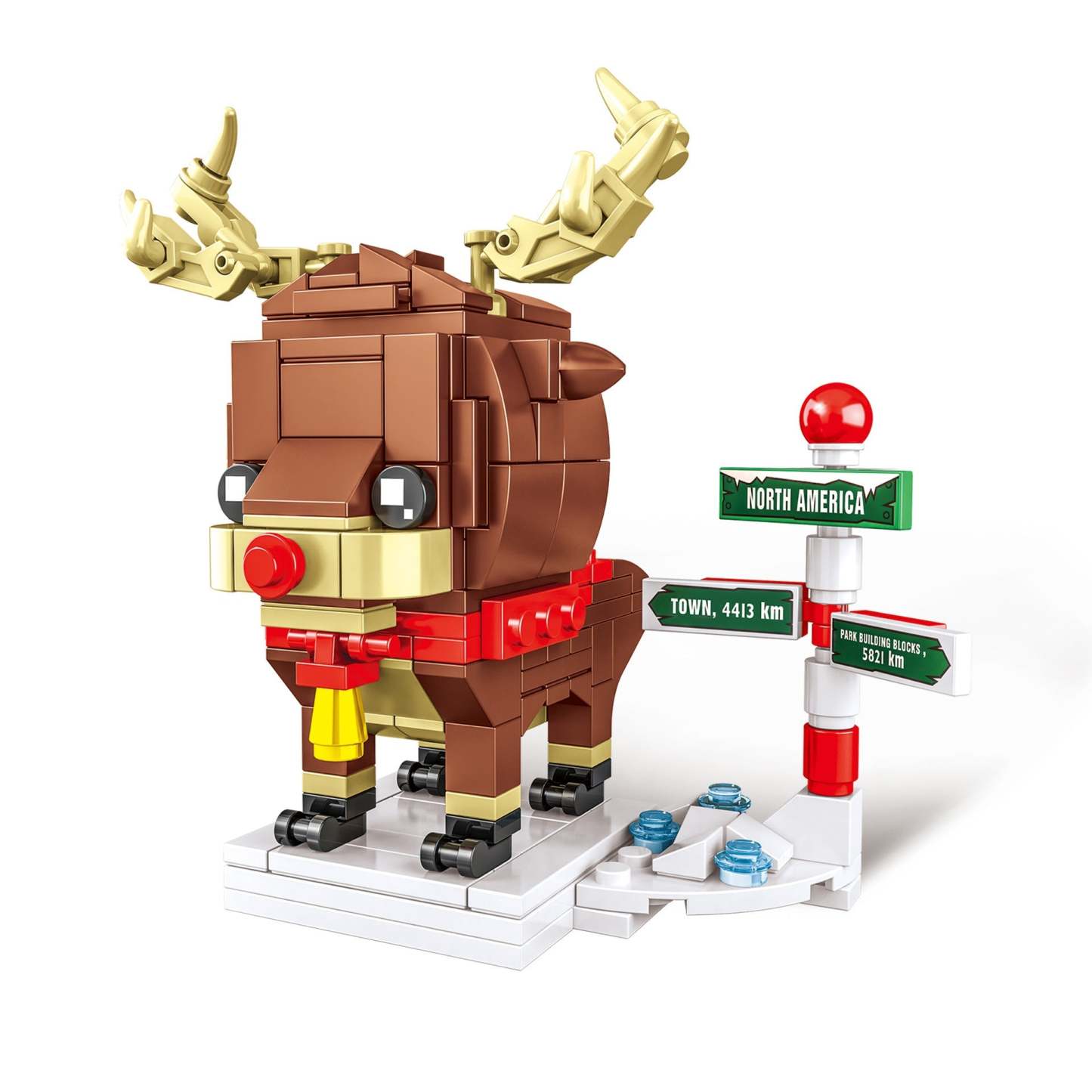 Elk Small Particle Puzzle Building Block Toy Christmas Gifts